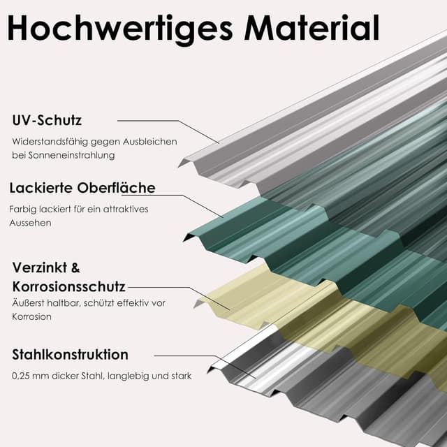 Thumbnail 6 de Dach-Wellplatten aus verzinktem Stahl