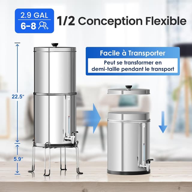 Thumbnail 6 de Purewell Filtre à Eau 11 L par Gravité