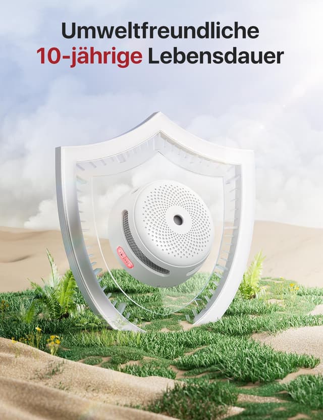 Detalle 2 de X-Sense funkvernetzter Rauchmelder XS01-WR (6er-Set) mit bis zu 250 m Reichweite, batteriewechselfähig