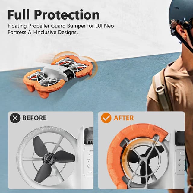 Detalle de Protection d’hélice STARTRC PHOTO pour DJI Neo : pare-chocs flottant et anti-rayures