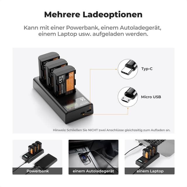 Thumbnail 5 de K&F CONCEPT LP-E6NH Akku 2250mAh 3er Pack