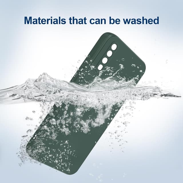 Detalle de GiiYoon Liquid-Silicone Hülle für Samsung Galaxy A50/A30S/A50s – weiches Rundumschutz-Case in grün