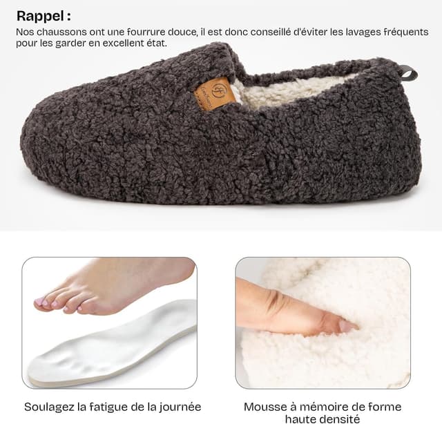 Thumbnail 2 de EverFoams Chaussons Chauds Mousse Mémoire