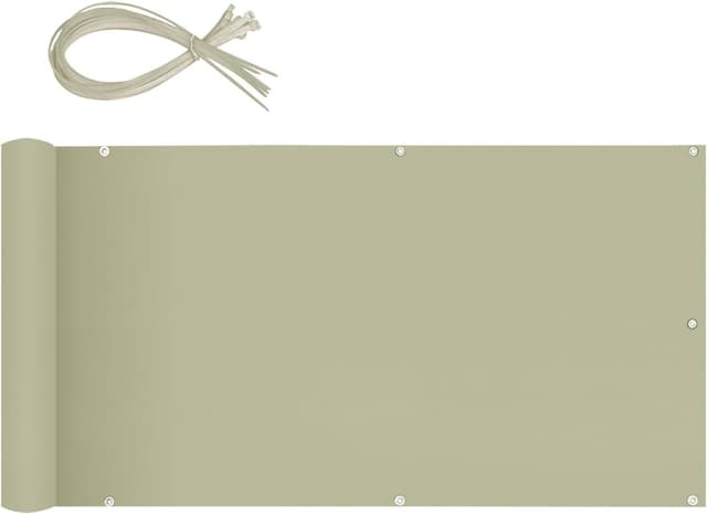 Detalle de Sekey Frangivista per balcone e recinzione in telo Oxford 90x300 cm impermeabile e antivento, taupe