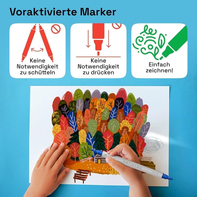 Thumbnail 5 de ARTISTRO Acrylstifte 24 Farben – Doppelspitze 🎨