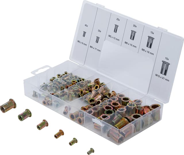 Detalle de BGS 14126 Surtido tuercas remachables 150 piezas