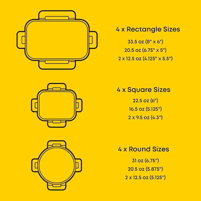 Detalle de JoyJolt 24pc Glass Storage Containers 🍱