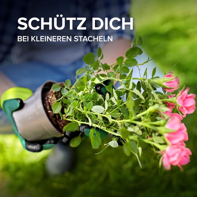 Detalle de WOLFSFELLER – Lot de 3 paires de gants de jardinage robustes, confortables, double revêtement (taille 9)