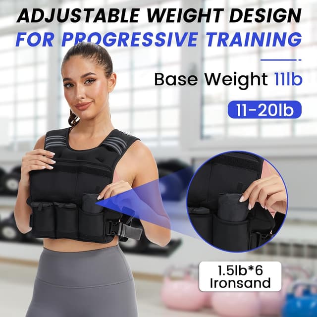 Detalle 2 de VBSD Adjustable Weighted Vest 6lb ⚖