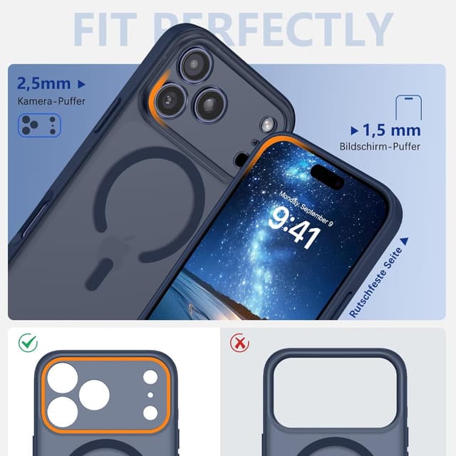 Detalle de YINLAI iPhone 17 Pro Hülle 6,3 Zoll MagSafe