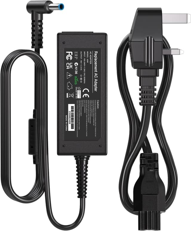 Detalle de 45W HP Laptop Charger (19.5V 2.31A) with 4.5mm x 3.0mm Blue Tip for HP EliteBook, Pavilion, ProBook & more