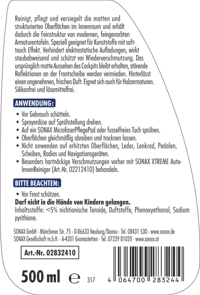 Detalle de SONAX Innenraum+Scheibe-Set 11-teilig 🧽