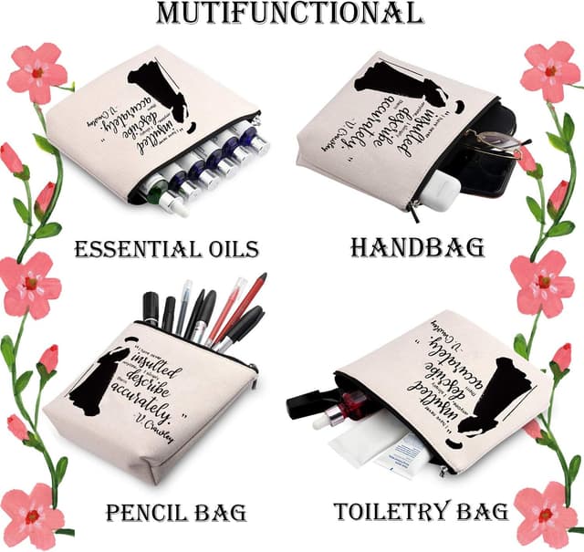 Thumbnail 3 de V. Crawley Quote Zipper Pouch for Cosmetics