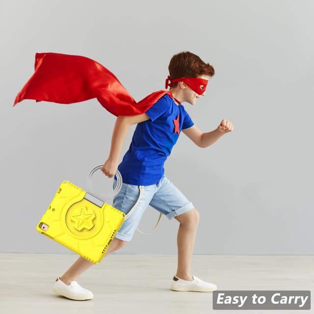 Thumbnail 6 de TrendGate iPad 9.7 Case for Kids (6th/5th Gen 2018/2017) with Built-in Screen Protector & Grip Stand - Yellow