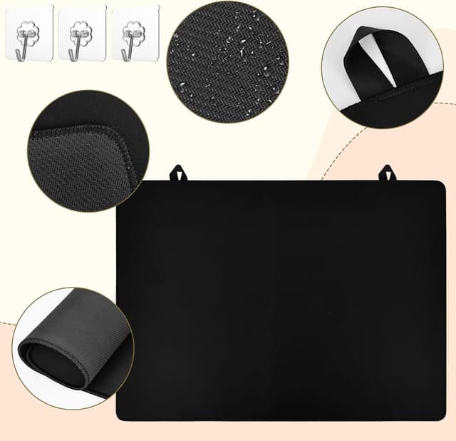 Detalle de YYTECH Abdeckung Herdplatte 72,5 x 52 cm aus lebensmittelechtem Silikon mit 3 Haken