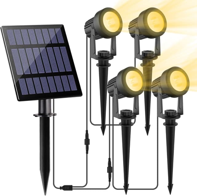 Detalle de NATPOW Focos solares exterior 4 en 1 3000K