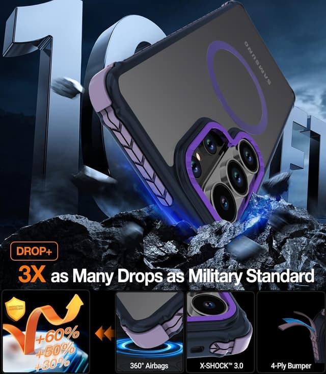 Detalle de DEERLAMN Strong Magnetic Case for Samsung S26 Ultra 6.9-inch