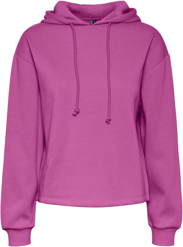 Detalle de Felpa con cappuccio PIECES Pcchilli LS Donna in cotone? con coulisse e polsini aderenti