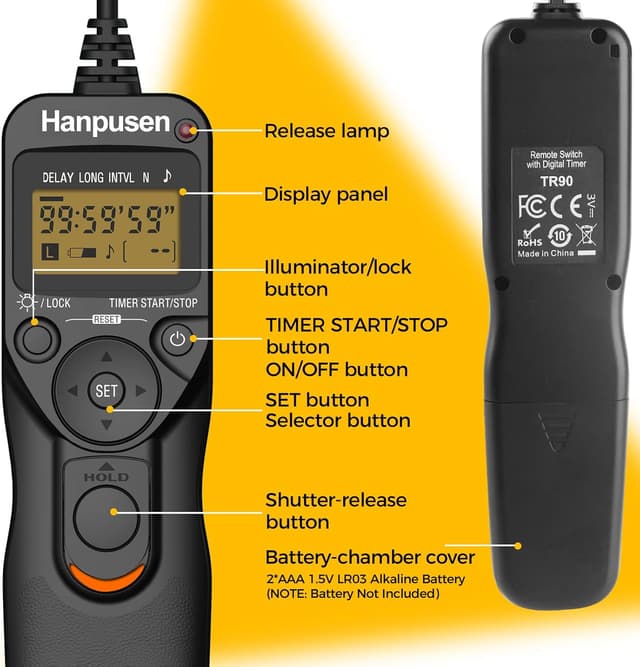 Thumbnail 4 de AODELAN Camera Shutter Remote Control for Canon