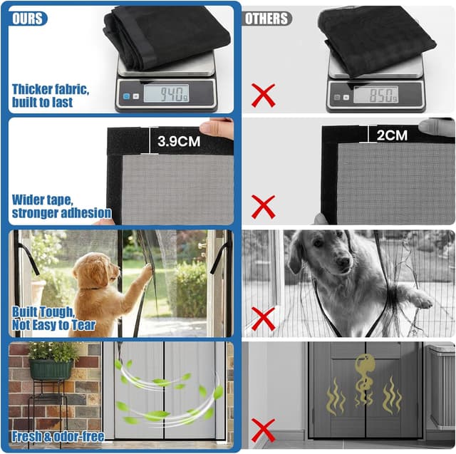 Detalle de Velway zanzariera magnetica 90 x 210 cm