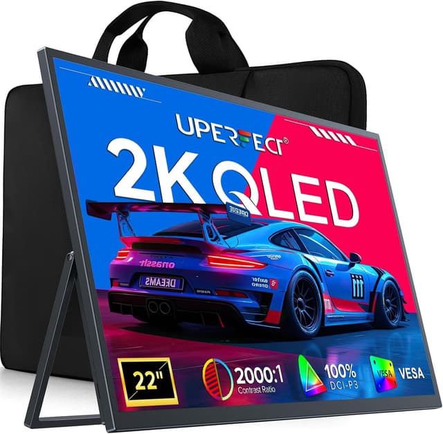 Detalle de UPERFECT 22" Portable Monitor 2K QLED