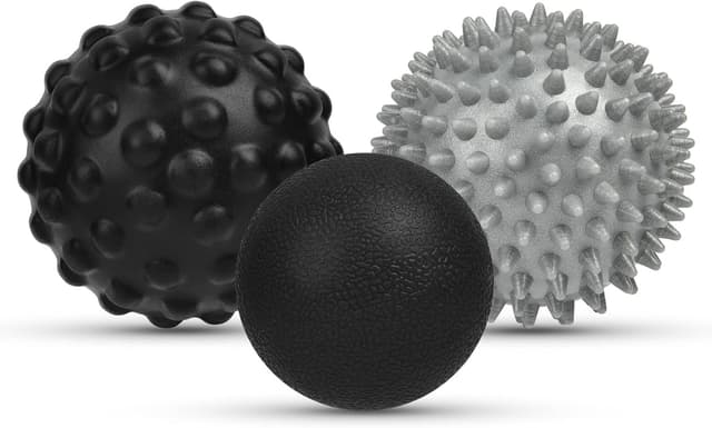 Detalle de URAQT set da 3 palline massaggianti per automassaggio muscolare (diametri 6,3 cm, 7,5 cm, 7,4 cm)