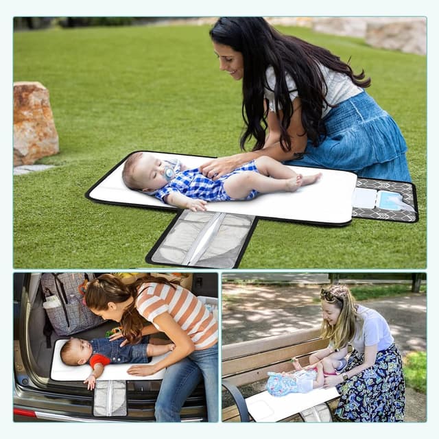 Thumbnail 6 de Wickelunterlage 63 × 35 cm, tragbar grau