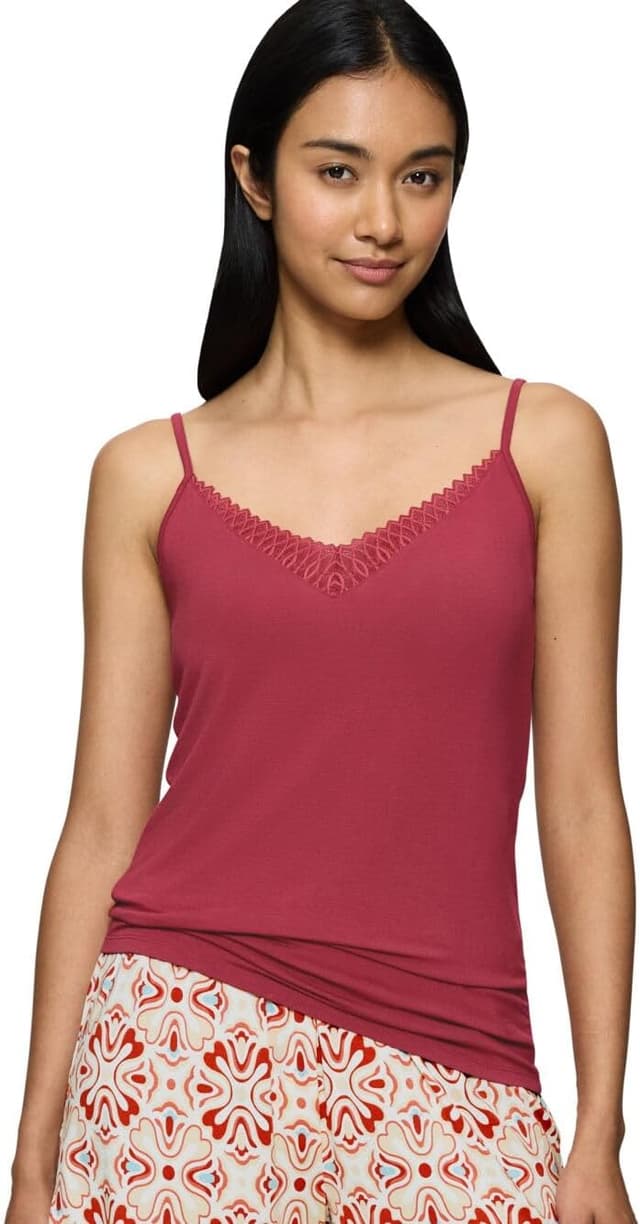 Detalle de Triumph Damen Aura Spotlight Camisole Pajama Top – Grey Shadow