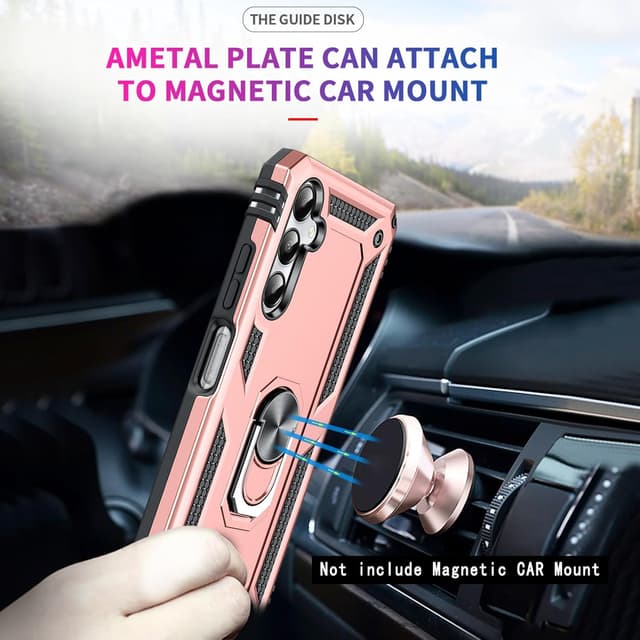 Detalle de LeYi Galaxy A05s case with ring, pink