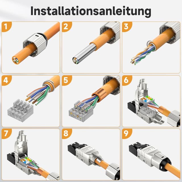 Thumbnail 5 de RJ45 Cat 7 Stecker für 10 Gbit/s, 4er Set