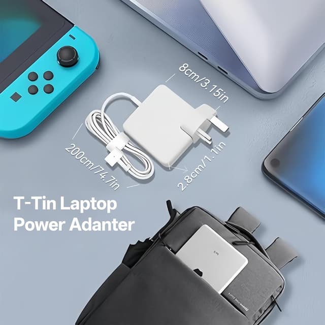 Thumbnail 6 de 60W T-Tip Fast Charger Replacement MacBook Pro/MacBook Air Magnetic Charger (T-Tip, 16.5V output) – for model A1502/A1465/A1436/A1435/A1425