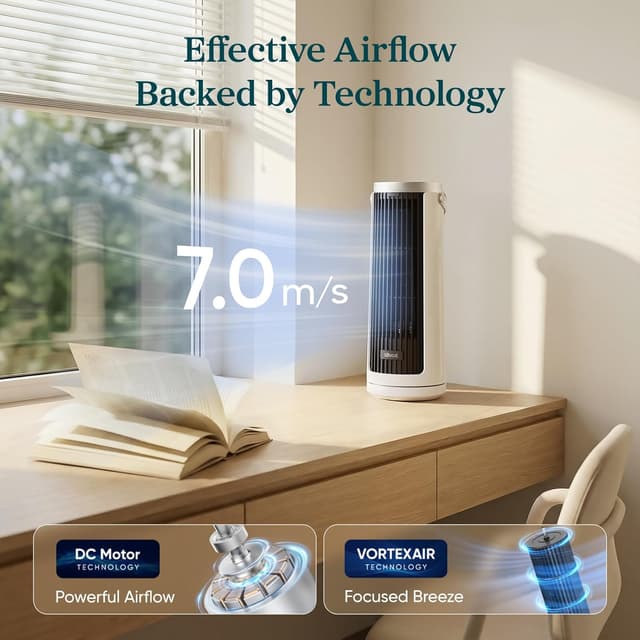 Detalle de Levoit Tower Fan 20dB ultra quiet