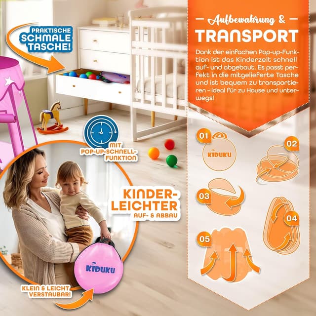 Thumbnail 4 de KIDUKU Tente de jeu enfant 100 balles đȘ