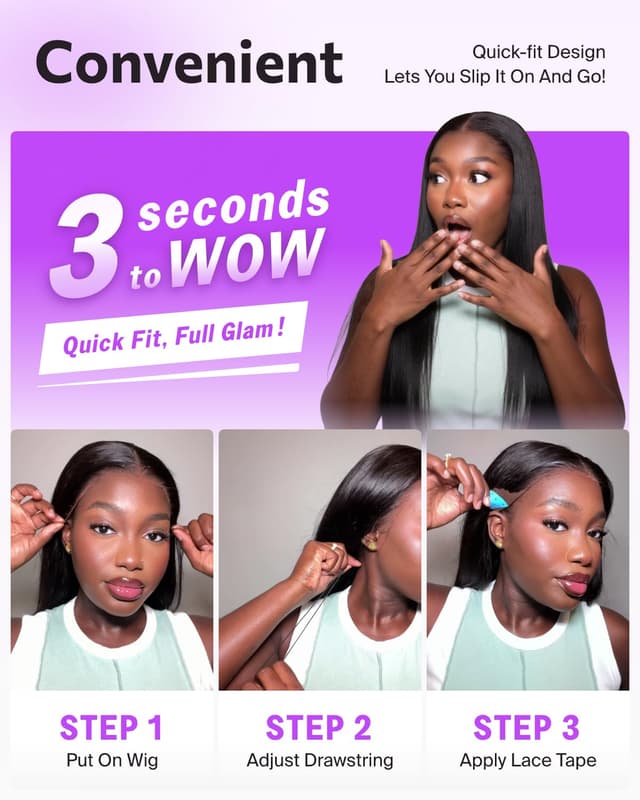 Thumbnail 3 de Megalook Hair 13x6 Glueless HD Lace Wig