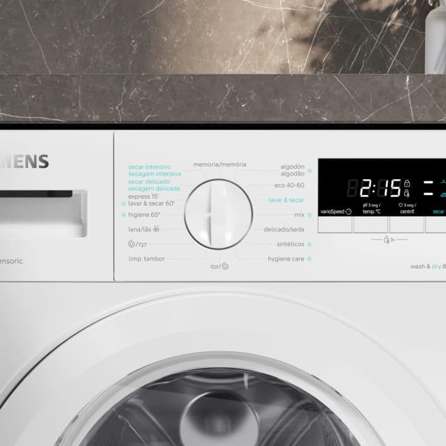 Detalle de Siemens iQ300 WK14D260ES lavadora secadora 8 kg y 1400 rpm con autoDry
