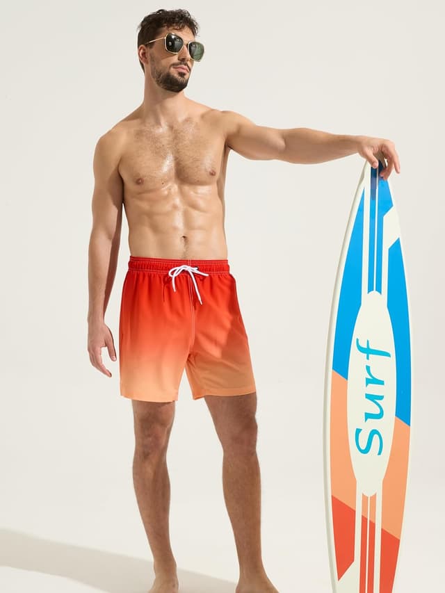 Detalle de Arcweg Short de bain homme avec doublure en maille, séchage rapide et poches zippées