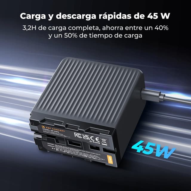 Thumbnail 2 de K&F CONCEPT NP-F970 Batería 10.500mAh