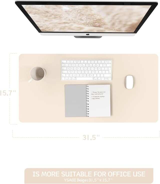 Thumbnail 5 de YSAGi Schreibtischunterlage 80x40 cm mit Leder 🖱