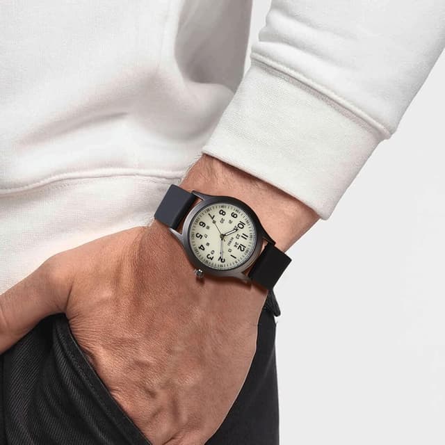 Thumbnail 6 de BUREI Montre militaire analogique 3ATM