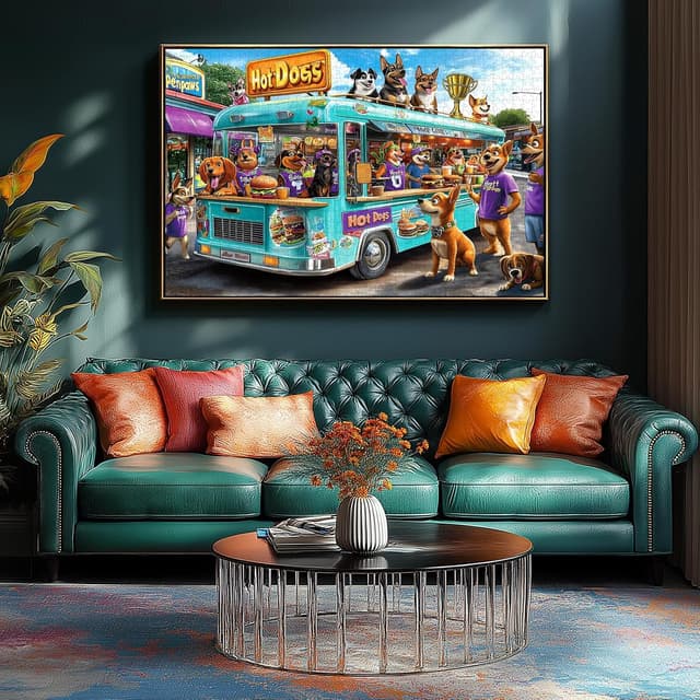 Detalle 2 de Blueforest 1000-piece Cartoon Dogs Puzzle 🧩