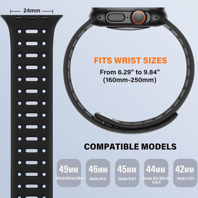 Detalle de Sixmoat Magnetic Apple Watch strap 49mm