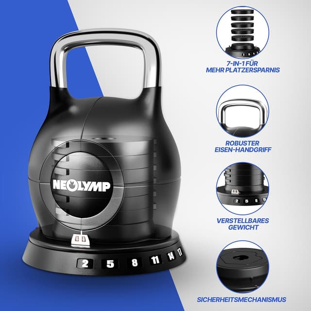 Detalle 1 de NEOLYMP verstellbare Kettlebell Set 2-20 kg