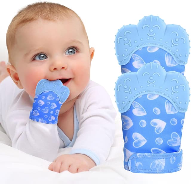 Detalle de Vicloon Guanto da Dentizione 2 pezzi