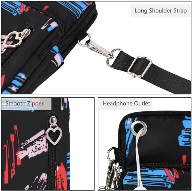 Detalle 2 de Aucuu Handytasche zum Umhängen für Damen – Mini Crossbody für Smartphones unter 7 Zoll