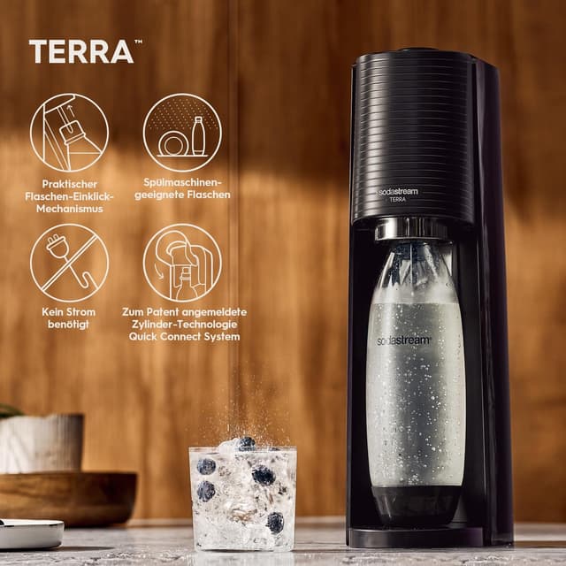 Detalle de SodaStream TERRA Promopack Wassersprudler 44 cm 🥤
