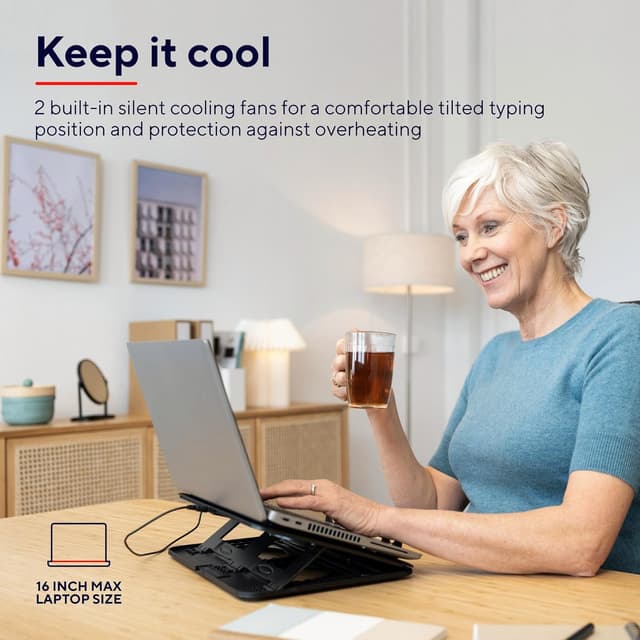 Detalle 2 de Trust Cyclone Base de Refrigeración para Portátil 16" 🌀