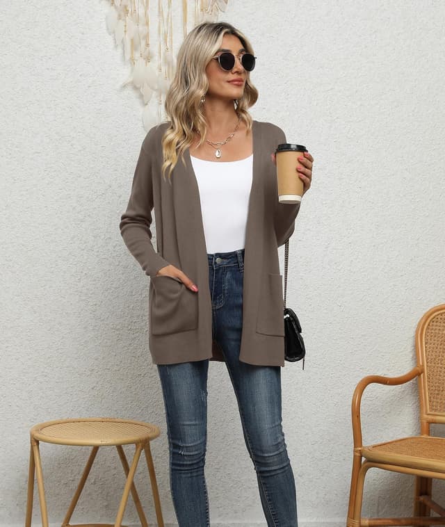 Detalle 2 de Yommay Strickjacke Damen mit Taschen