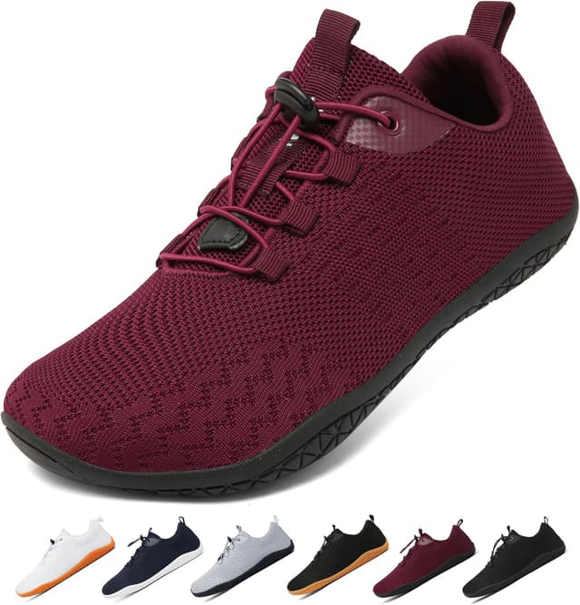 Detalle de Geweo Barfußschuhe Zero-Drop mit breiter Zehenbox für Herren & Damen – Sommer, atmungsaktiv, leicht