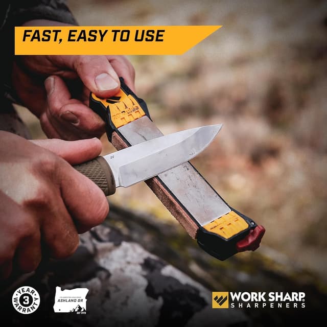 Detalle de Work Sharp Guided Field Sharpener WSGFS221 – portable outdoor multi knife and tool sharpener