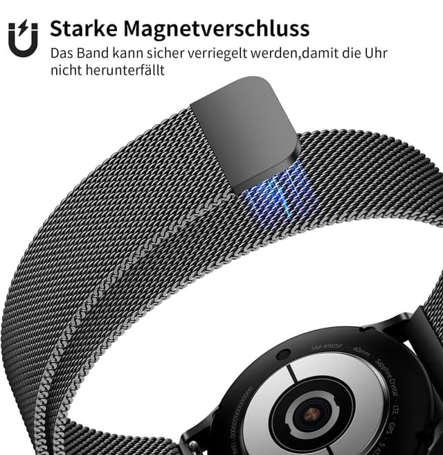 Thumbnail 4 de LYYLTX Edelstahl Mesh Uhrenarmband 6 Breiten